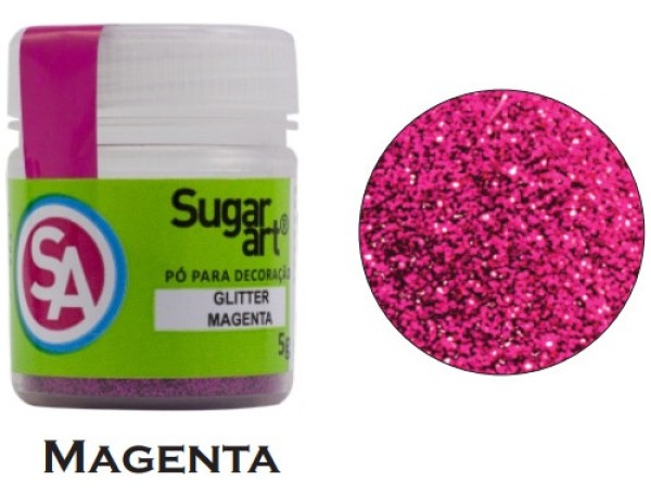 Pó para Decoração Glitter Vermelho 5g SUGAR ART