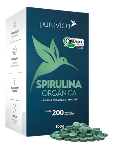 Encontraproduto.com.br - Spirulina Premium Puravida 100g
