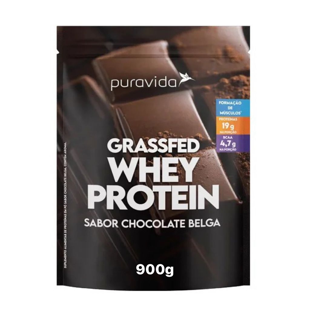 Encontraproduto.com.br - Grassfed Whey Protein Chocolate Belga Puravida 900g