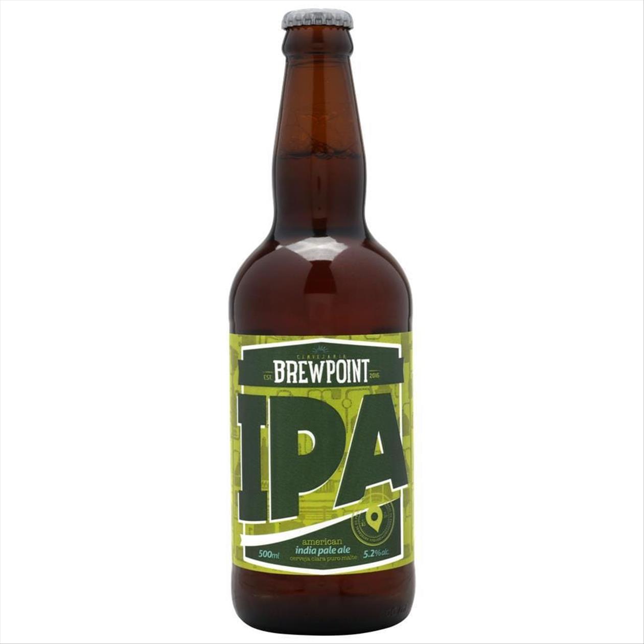 Cerveja Brasileira American IPA Brewpoint Garrafa 500ml
