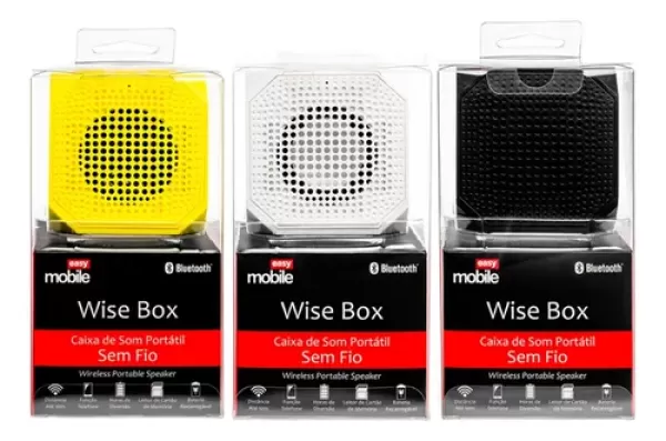 Encontraproduto.com.br - Caixa de Som Wise Box Easy Mobile Preto Branco