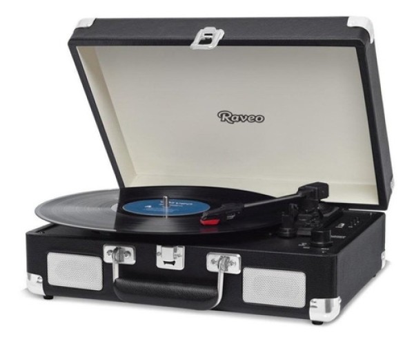 Encontraproduto.com.br - Toca Discos Raveo Sonetto Chrome Vitrola Gravação Usb Sand Cor Areia 110V/220V