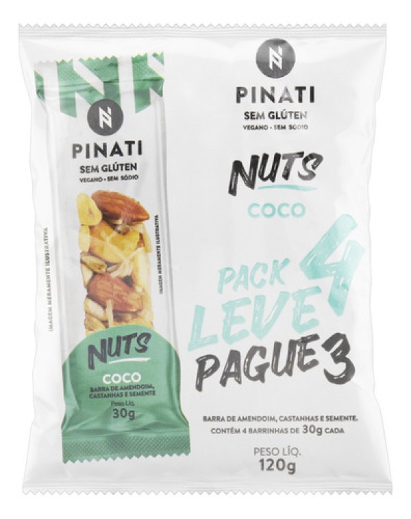 Barra de Cereal Pinati Coco 30g Leve 4 Pague 3
