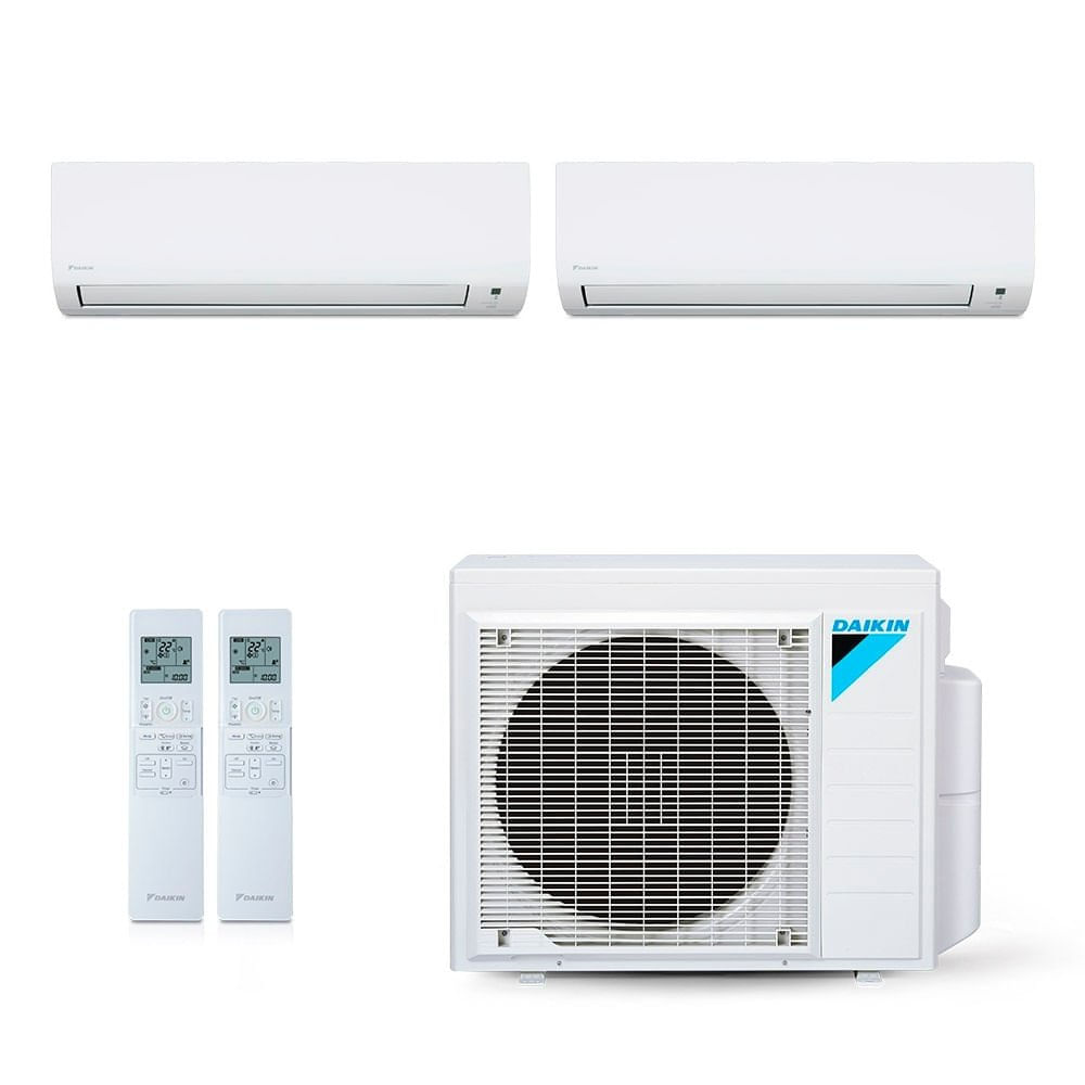 Ar-Condicionado Multi Split Inverter Daikin 18.000 BTUs (2x Evap HW 9.000) Quente/Frio 220V