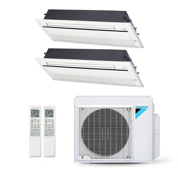 Encontraproduto.com.br - Ar-Condicionado Multi Split Inverter Daikin 18.000 BTUs (1x Evap HW 9.000 + 1x Evap Cassete 1 Via 12.000) Quente/Frio 220V