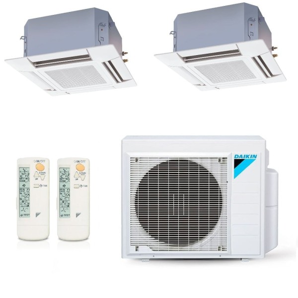 Encontraproduto.com.br - Ar-Condicionado Multi Split Inverter Daikin 18.000 BTUs (1x Evap HW 9.000 + 1x Evap Cassete 1 Via 12.000) Quente/Frio 220V