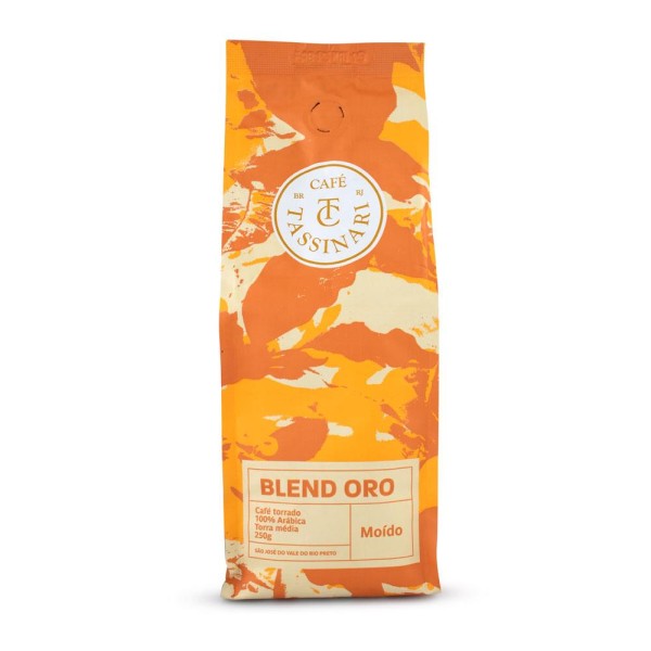 Café Torrado E Moído Tassinari Blend Oro Pacote Com Válvula 250g