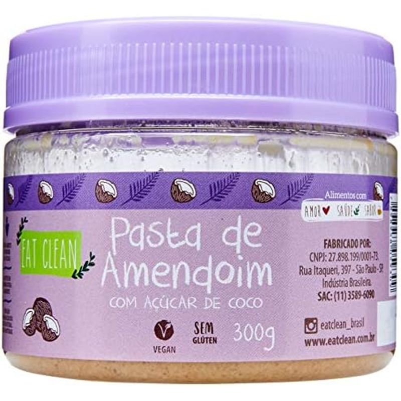 Pasta de Amendoim Açucar de Coco 300g - Eat Clean