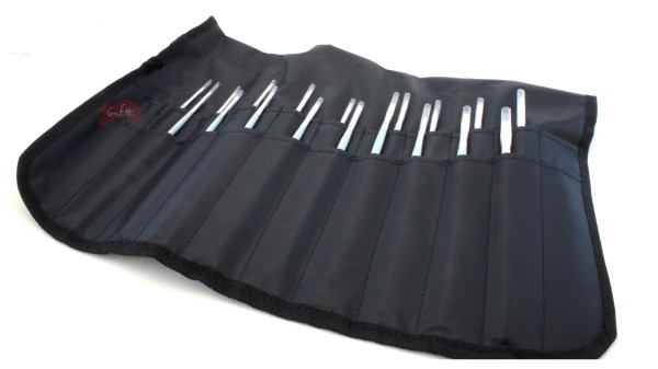 Encontraproduto.com.br - Pincéis Artísticos Sintético Kit com 18 Unidades + Porta Pincel Ref.SFB0144 Cromacolor