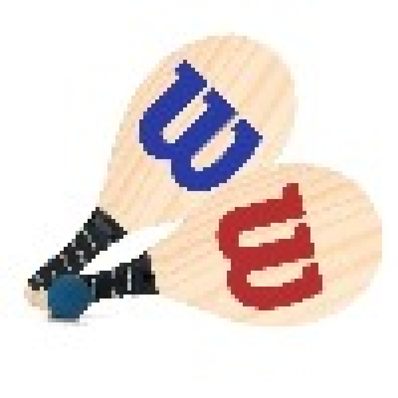 Encontraproduto.com.br - Kit Frescobol Wilson Logo com 2 Raquetes e 1 Bola