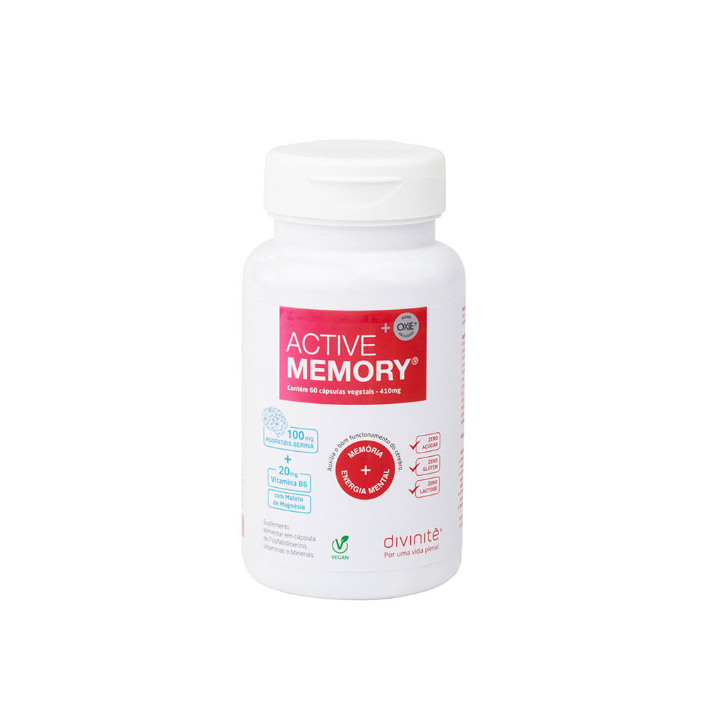 Encontraproduto.com.br - Active Memory- Fosfatidilserina (100mg) 60 Cápsulas Vegetais - Divinité