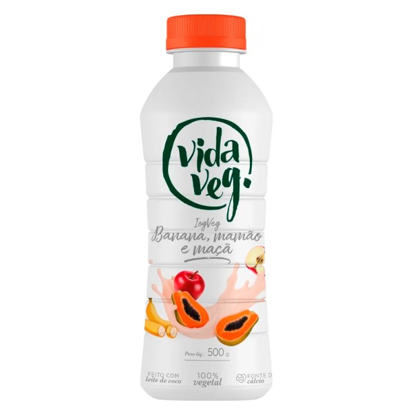 Encontraproduto.com.br - IOGURTE VIDA VEGETAL DE COCO COM BANANA MAMAO E MACA 450G