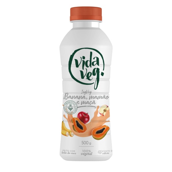 Encontraproduto.com.br - IOGURTE VIDA VEGETAL DE COCO COM BANANA MAMAO E MACA 450G