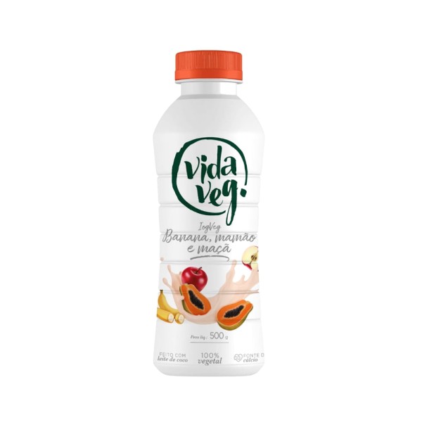 Encontraproduto.com.br - IOGURTE VIDA VEGETAL DE COCO COM BANANA MAMAO E MACA 450G