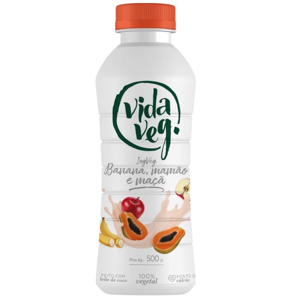 Encontraproduto.com.br - IOGURTE VIDA VEGETAL DE COCO COM BANANA MAMAO E MACA 450G