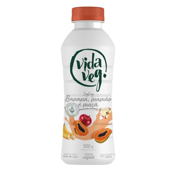 Encontraproduto.com.br - IOGURTE VIDA VEGETAL DE COCO COM BANANA MAMAO E MACA 450G