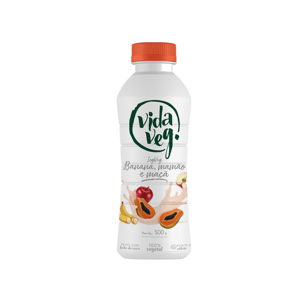 Encontraproduto.com.br - IOGURTE VIDA VEGETAL DE COCO COM BANANA MAMAO E MACA 450G