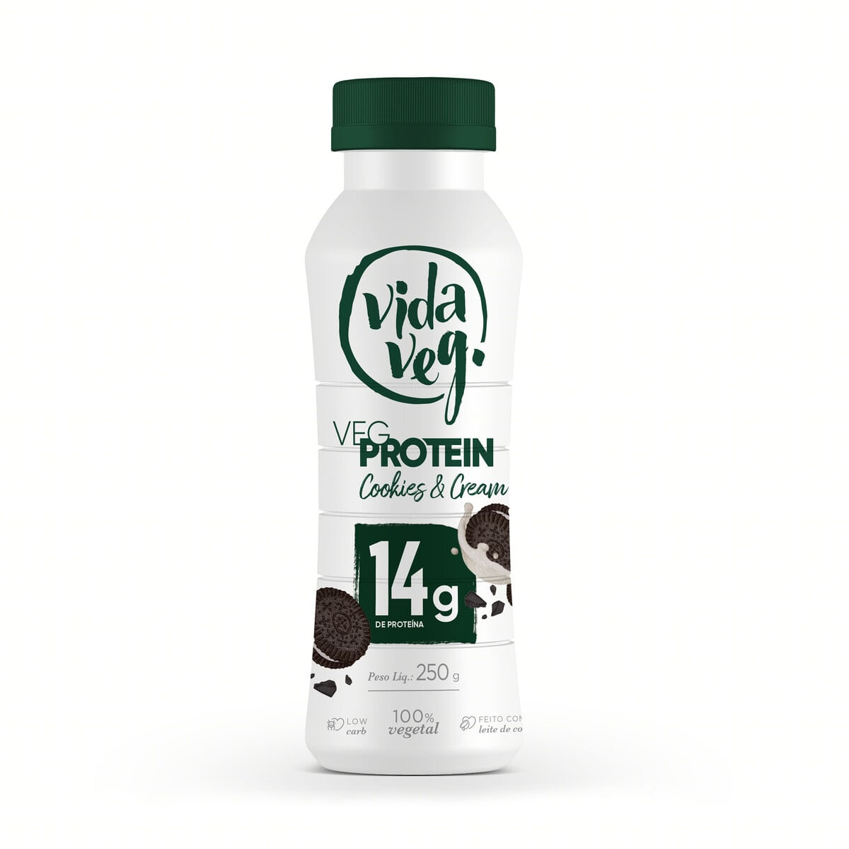 Iogurte Protein Vegno Vida Veg 14g Cookies E Cream 250g