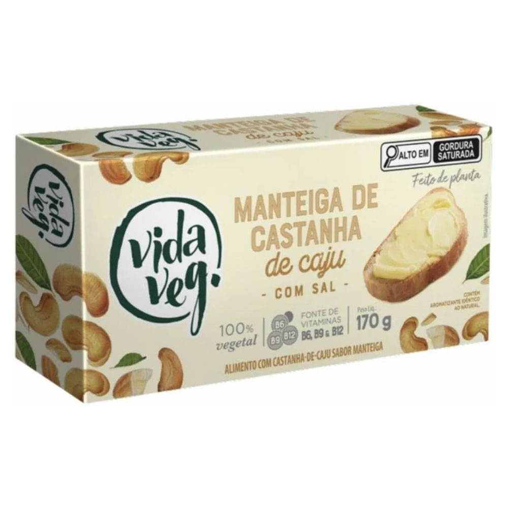 Manteiga Vegetal Vida Veg tablete com sal 170g