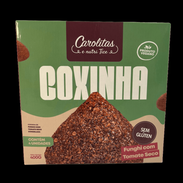 Coxinha Carolitas Fit Funghi Com Tomate Seco Sem Lactose, Sem Glúten E Sem Soja 400g