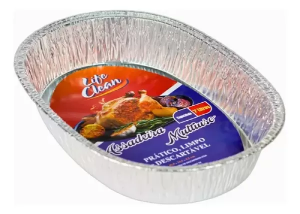 Assadeira De Aluminio Life Clean Oval 7L UNIDADE