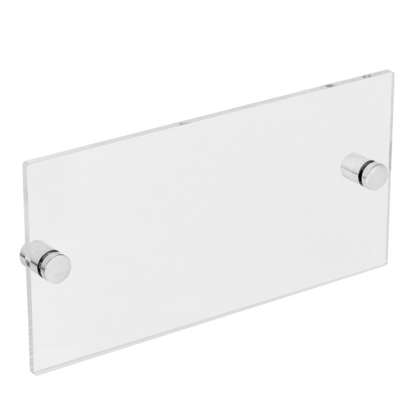 Encontraproduto.com.br - Placa em Acrílico Cristal Para Fixação de Número Adesivo Kami 8mm 18,5x50cm