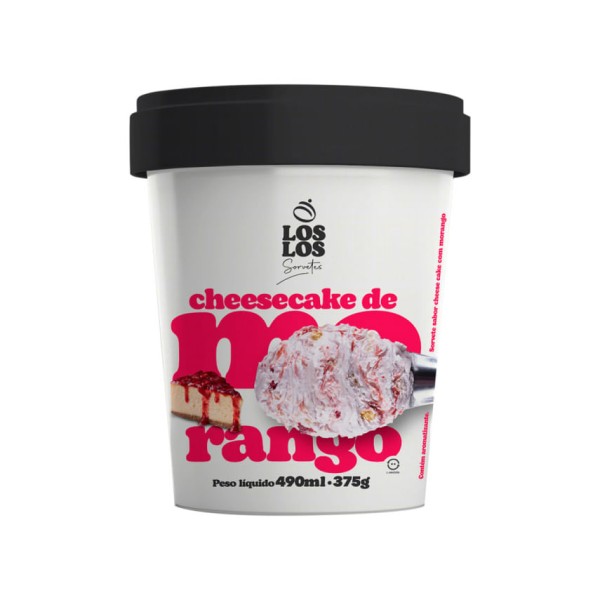 Encontraproduto.com.br - Sorvete LOS LOS Cheesecake de Morango Pote 490ml
