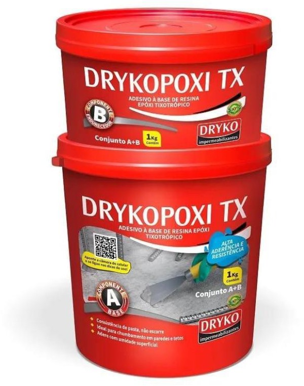 Encontraproduto.com.br - Adesivo Cola Estrutural Epóxi TX Dryko 1Kg