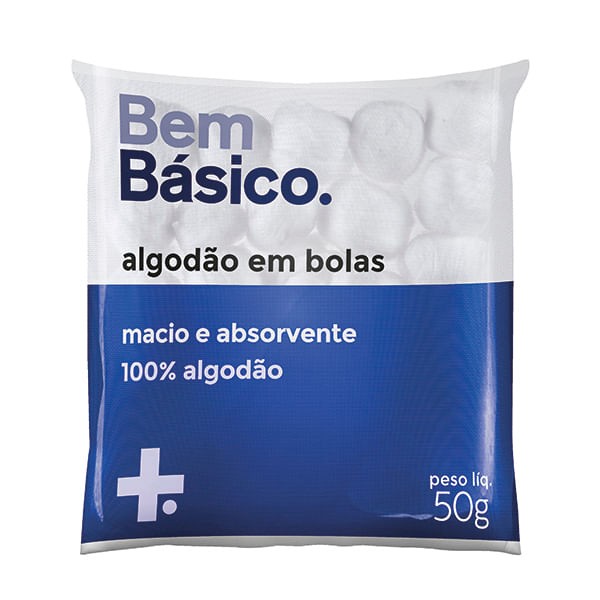 Encontraproduto.com.br - Algodão Bem Básico Bola 50G - Bem Básico