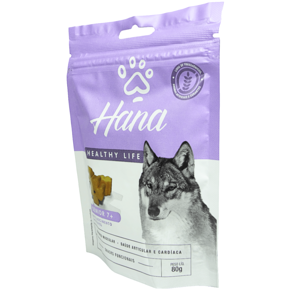 Encontraproduto.com.br - Snack Hana Healthy Life para Cães Adultos Porte Idosos Sabor Frango 80gr