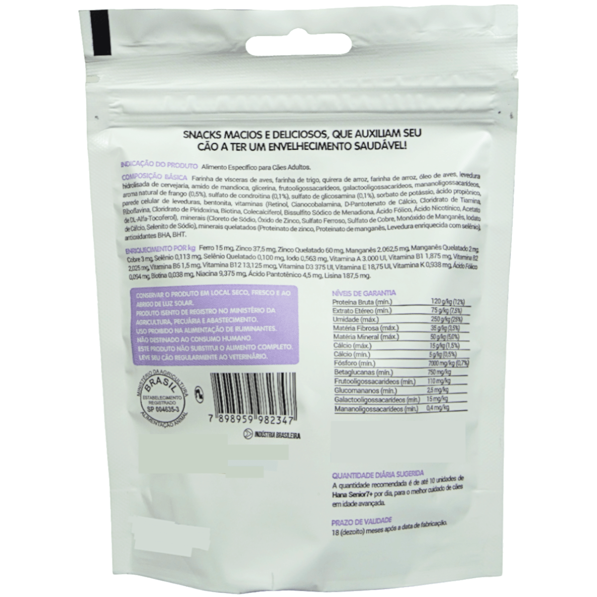 Encontraproduto.com.br - Snack Hana Healthy Life para Cães Adultos Porte Idosos Sabor Frango 80gr
