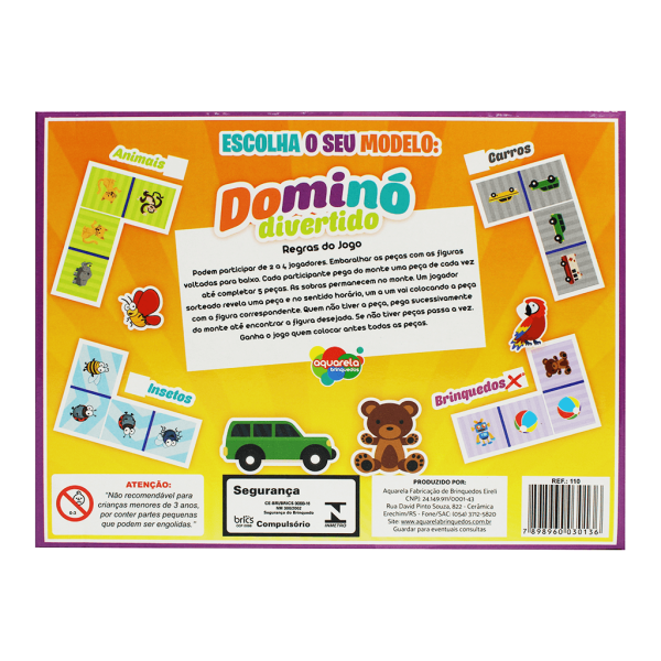 Encontraproduto.com.br - Jogo Dominó Divertido Mad. 28 Pçs Ref 110