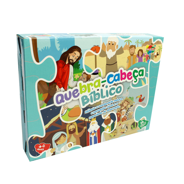 Encontraproduto.com.br - Quebra Cabeça Bíblico 114 Aquarela