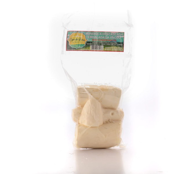 Mandioca Ouro da Terra Descascada a Vácuo 1kg