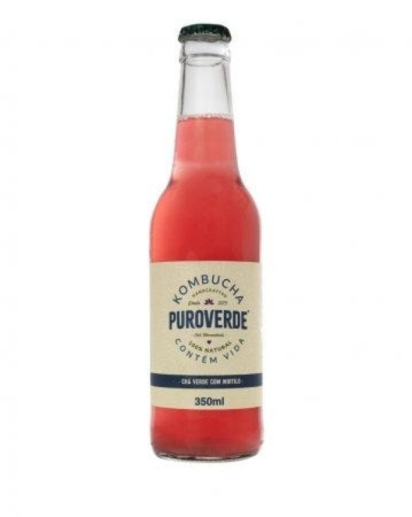 Kombucha PURO VERDE Blueberry Sem Glúten, Sem Lactose 350ml