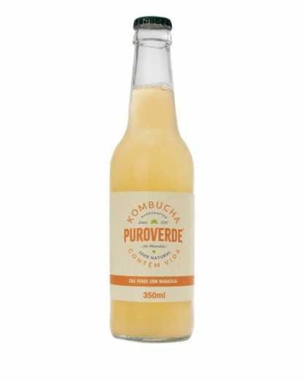 Kombucha PURO VERDE Maracujá Sem Glútem, Sem Lactose 350ml
