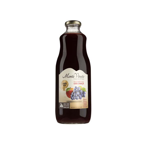 Suco De Maçã E Uva  Monte Vêneto Integral 1l
