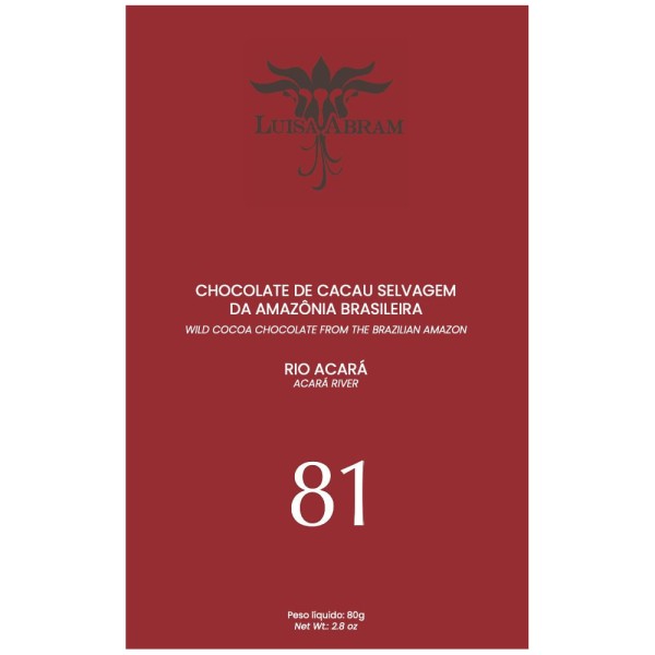 Encontraproduto.com.br - Chocolate 81% Cacau Rio Acará Luisa Abram 80g