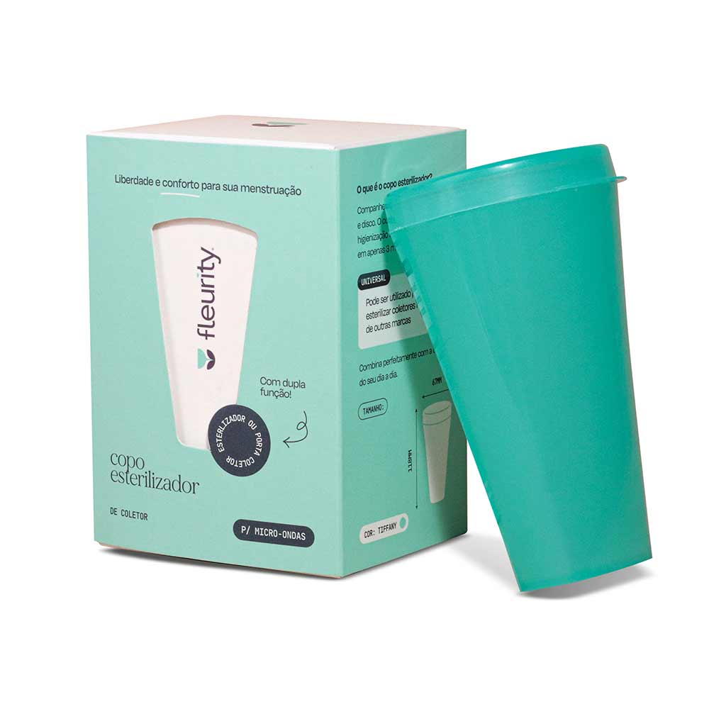 Encontraproduto.com.br - Porta Coletor Menstrual Fleurity Com 1 Cor Tiffany