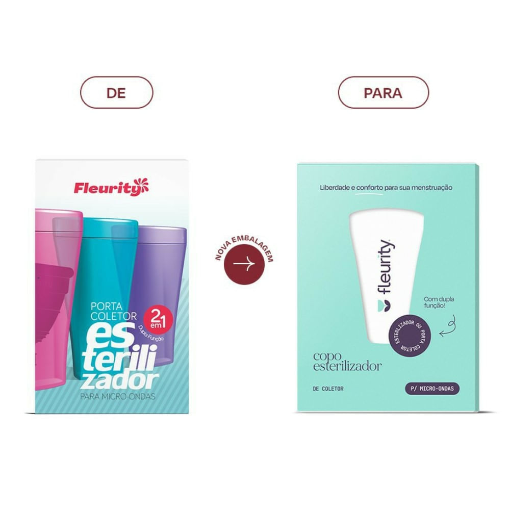 Encontraproduto.com.br - Porta Coletor Menstrual Fleurity Com 1 Cor Tiffany