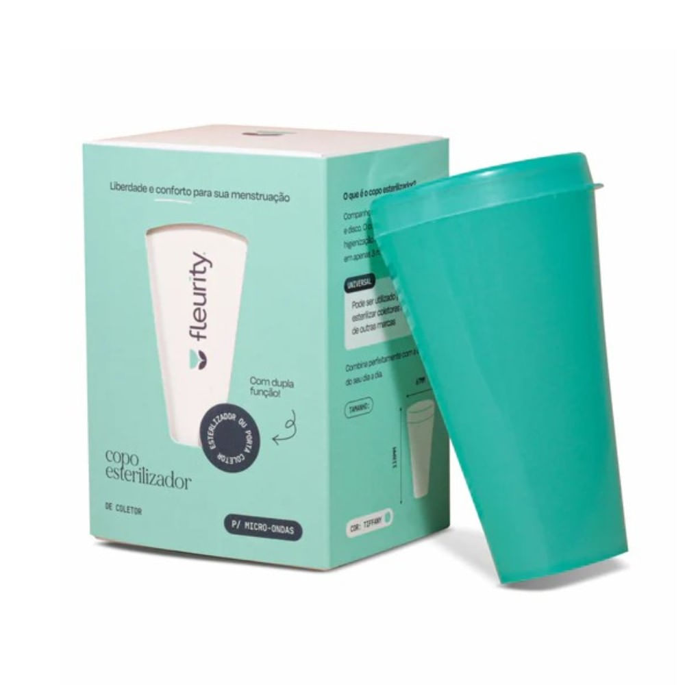 Encontraproduto.com.br - Porta Coletor Menstrual Fleurity Com 1 Cor Tiffany