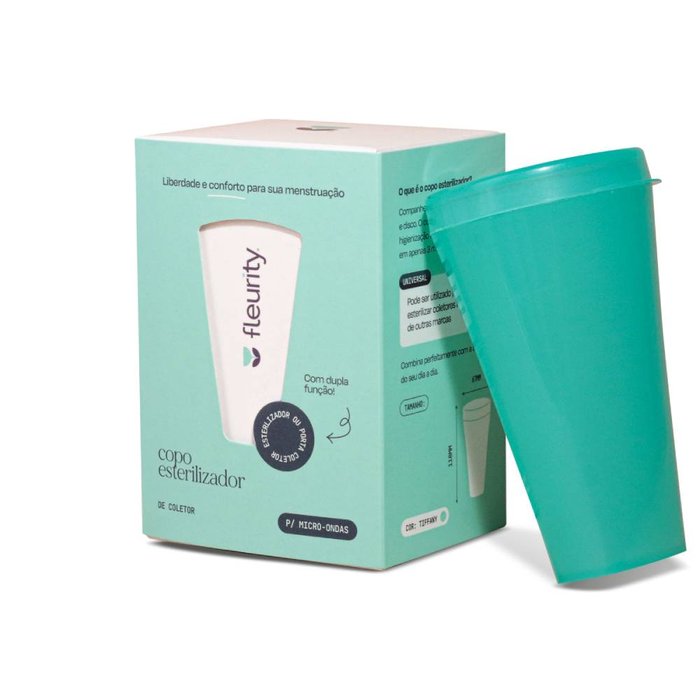 Encontraproduto.com.br - Porta Coletor Menstrual Fleurity Com 1 Cor Tiffany