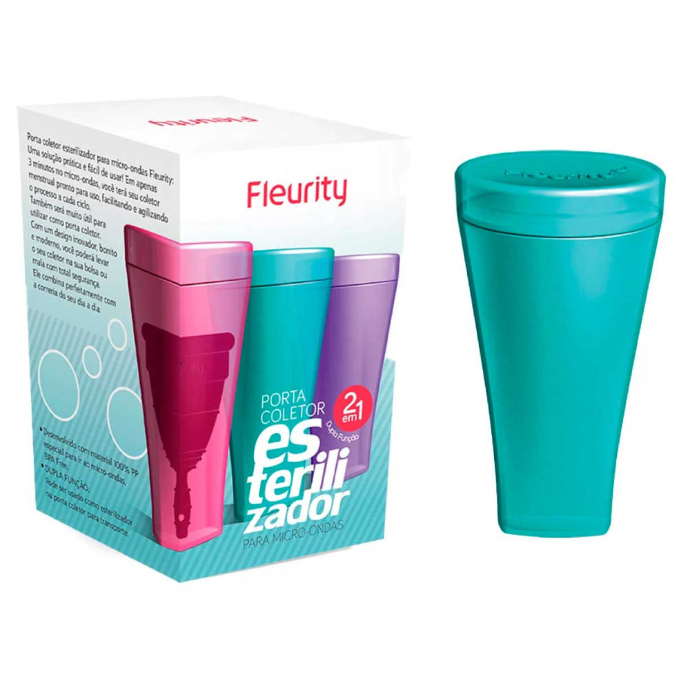 Encontraproduto.com.br - Porta Coletor Menstrual Fleurity Com 1 Cor Tiffany