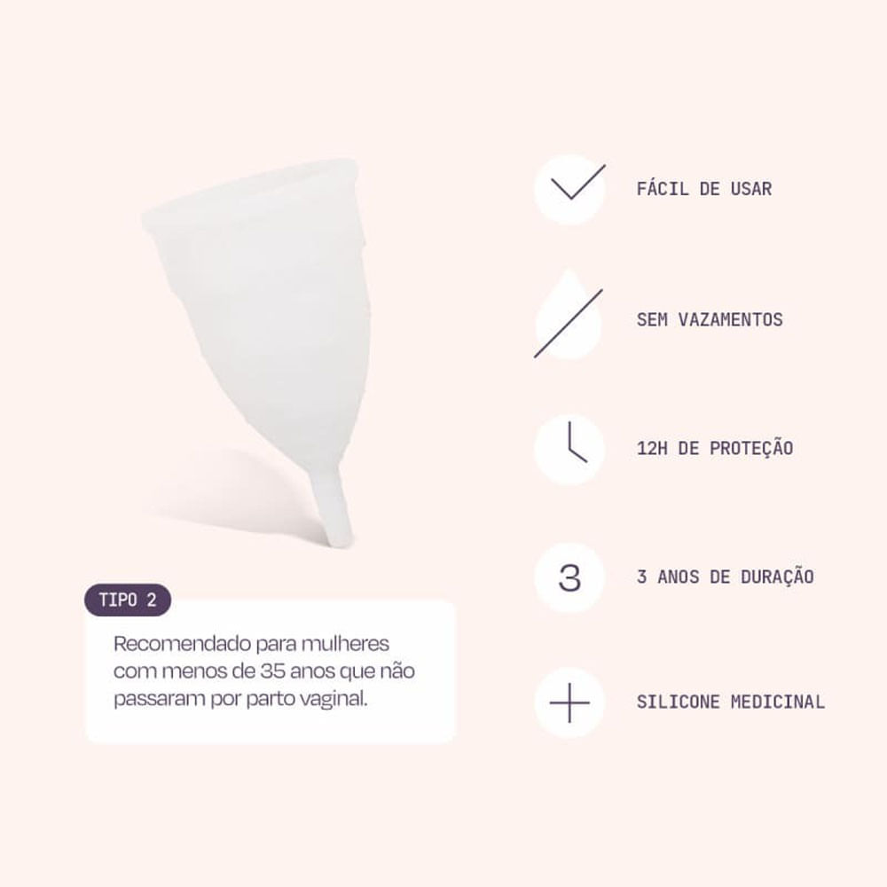 Encontraproduto.com.br - FLEURITY COLETOR MENSTRUAL TIPO 2 SEM PIGMENTO x 1