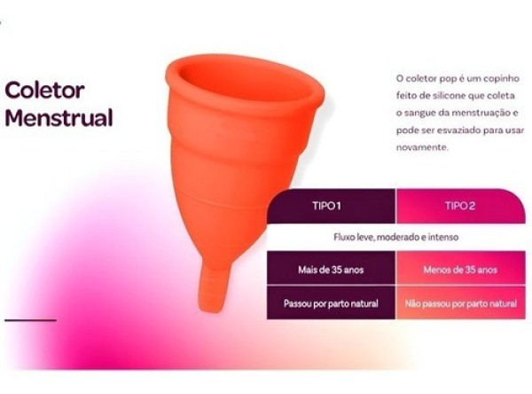 Coletor Menstrual Pop Tipo 1 com 12h de Proteção