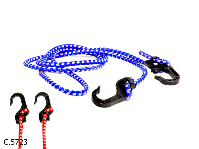 Encontraproduto.com.br - Extensor Elástico 2m grosso com Gancho Plástico 10 Unidades Tok Elasticos