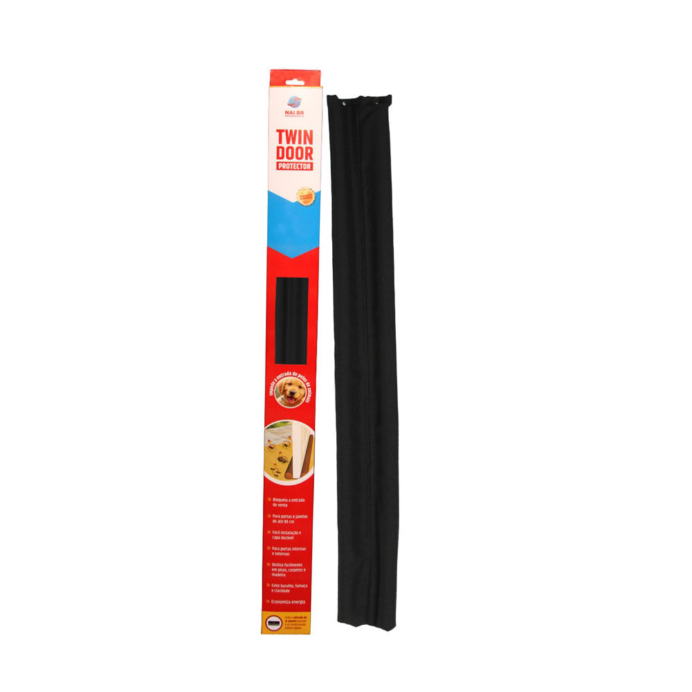 Veda Porta Protetor de Porta Nai BR Twin Door Preto 90cm