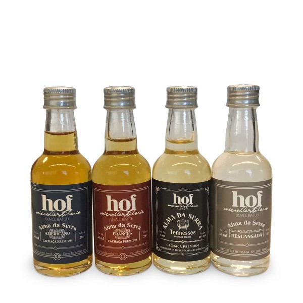 Encontraproduto.com.br - Kit Hof Cachaça 4 50ML