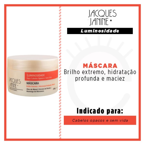 Encontraproduto.com.br - Máscara Luminous Glow 240g Jacques Janine