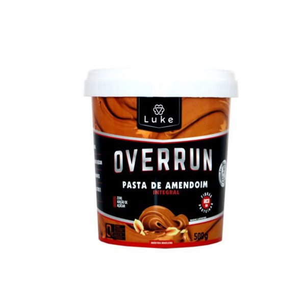 Pasta Amendoim Integral Zero Açúcar Overrum Cremosa 500g